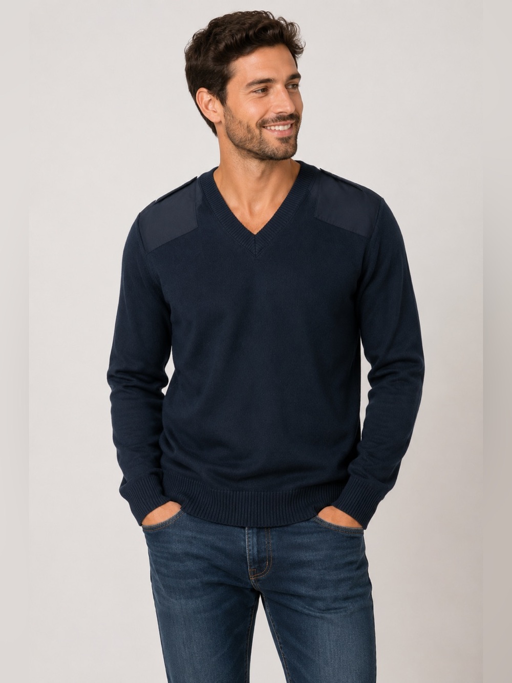 Logistik Men’s Dark Green V-Neck Sweater Size L